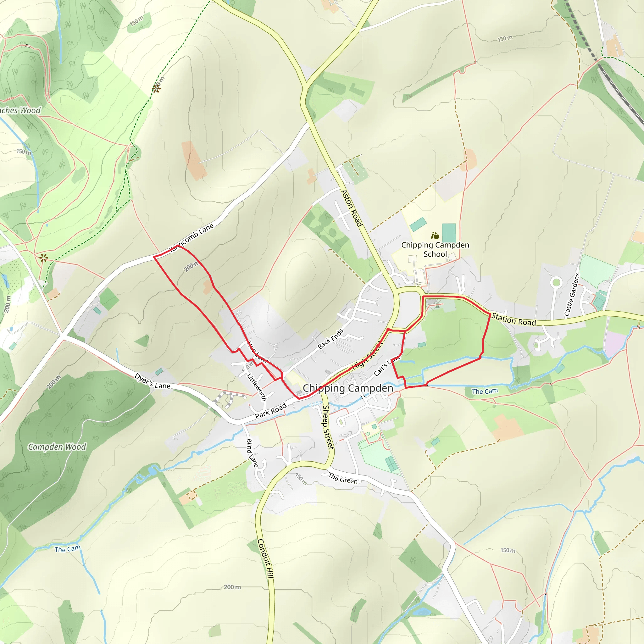 Chipping Campden mobile static map