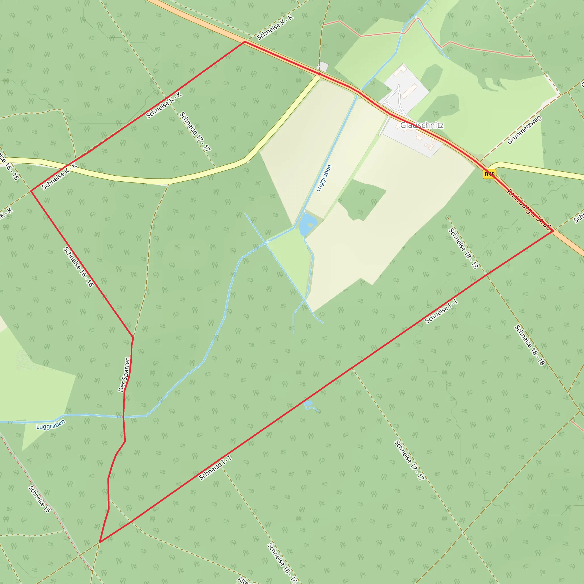 Glauschnitz Loop mobile static map