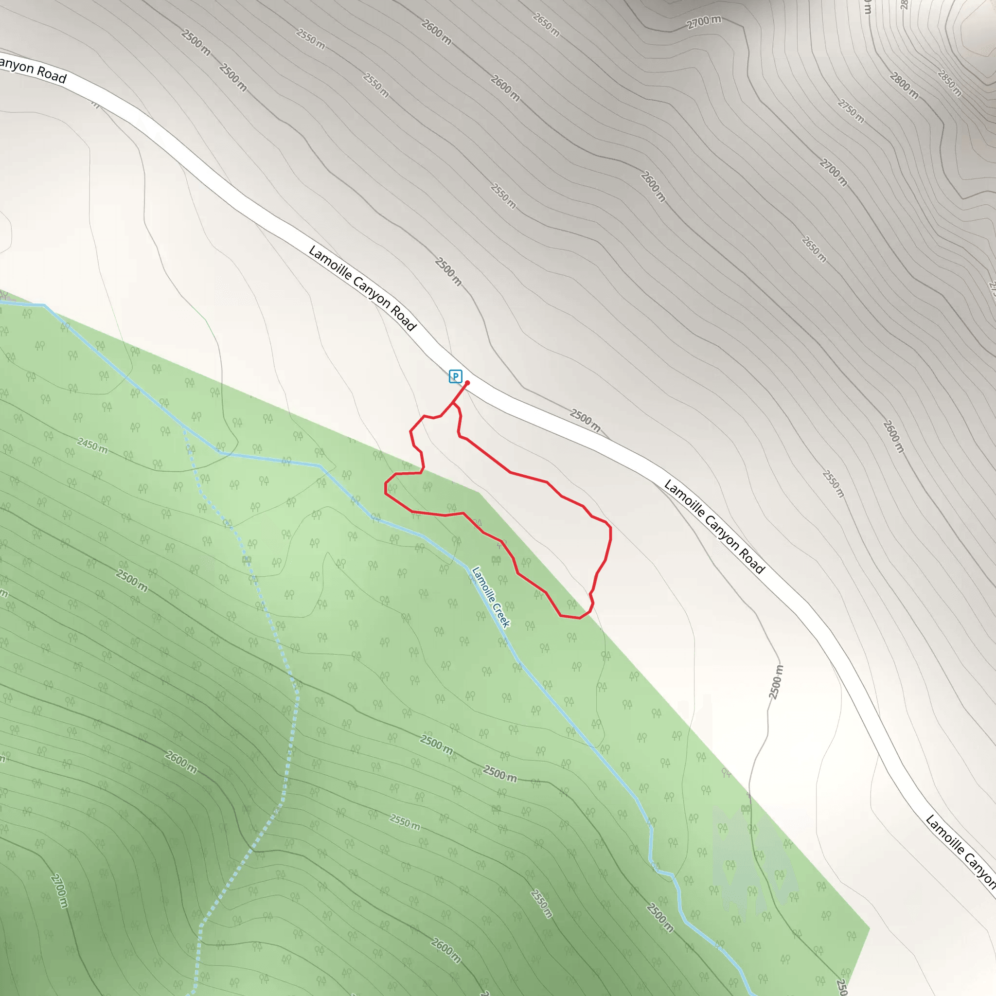 Lamoille Canyon Nature Loop Trail mobile static map
