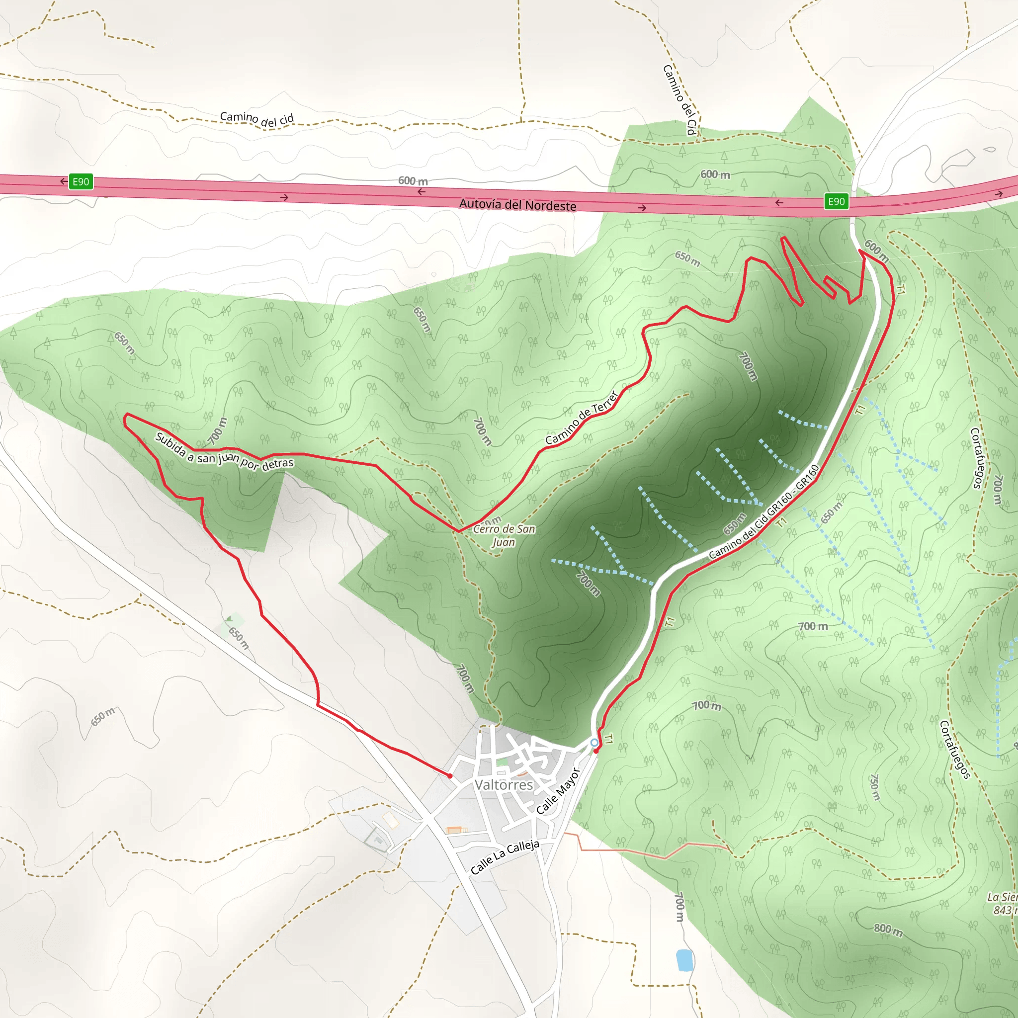 Route of the Hermitages and the Fountains of Munébrega mobile static map