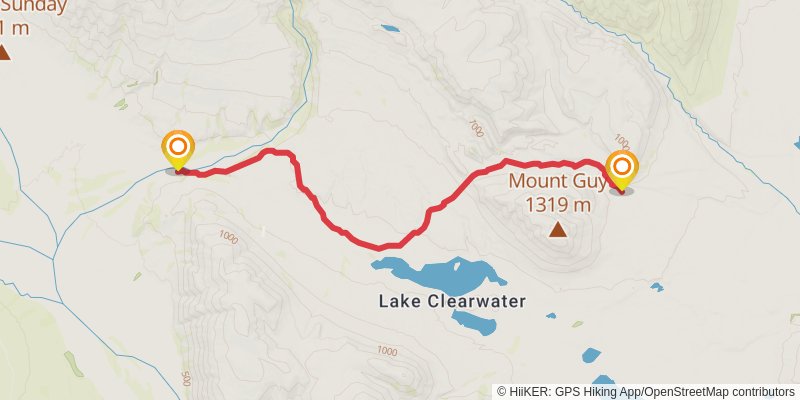 Potts River Track - Potts River Car Park to Buicks Bridge Car Park stage 1 Map