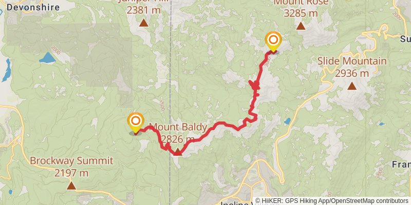 American Discovery Trail North Route stage 357 Map