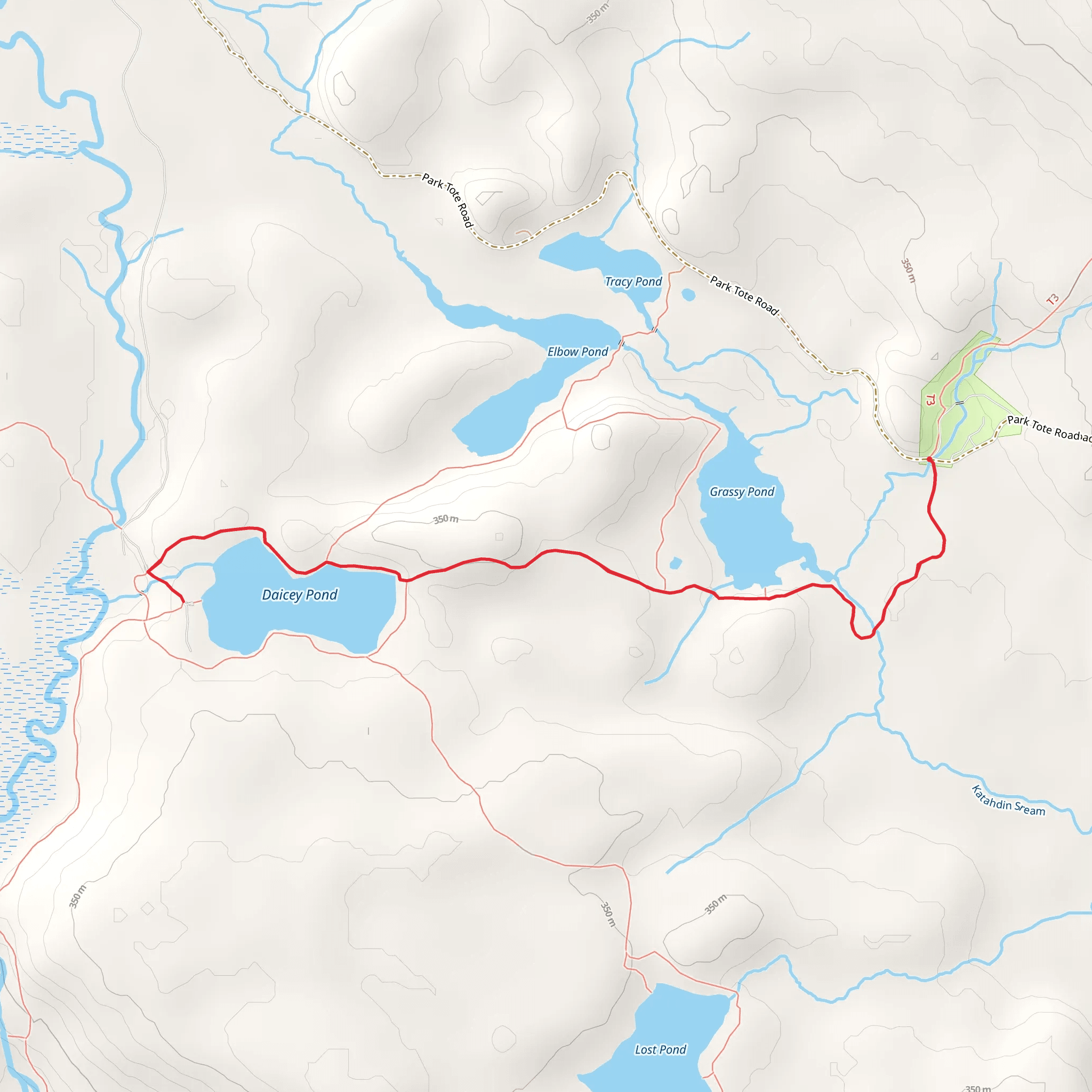 Daicey Pond via Appalachian Trail mobile static map