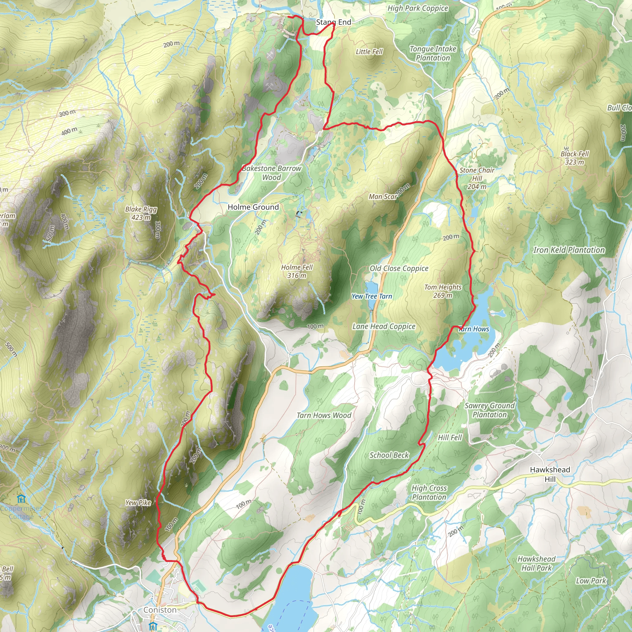 Coniston walk 1 mobile static map