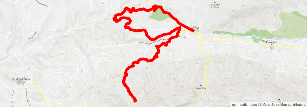 Facheca – Pla de la Casa - Facheca PR CV 182 stage 2 Map