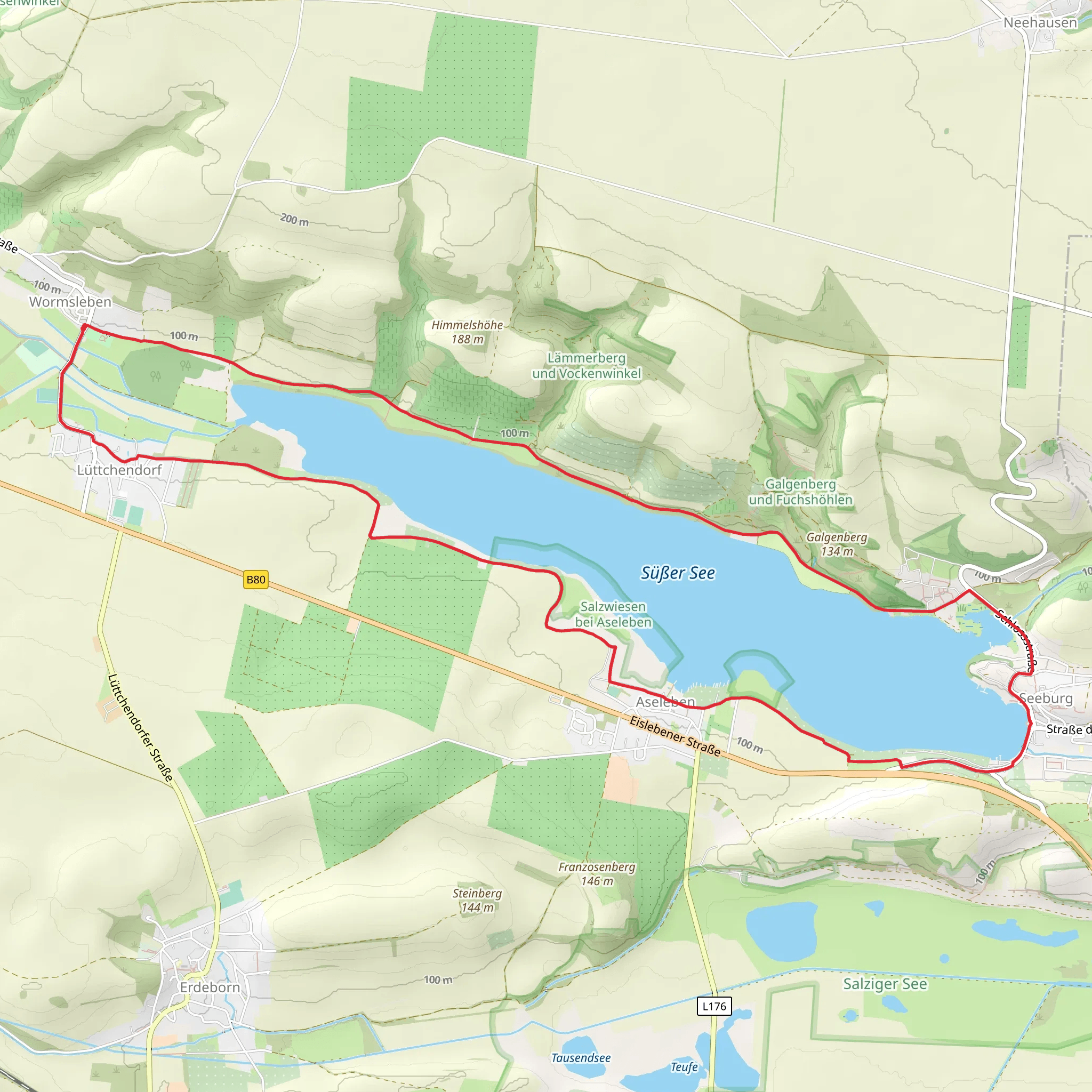 Süßer See Loop mobile static map