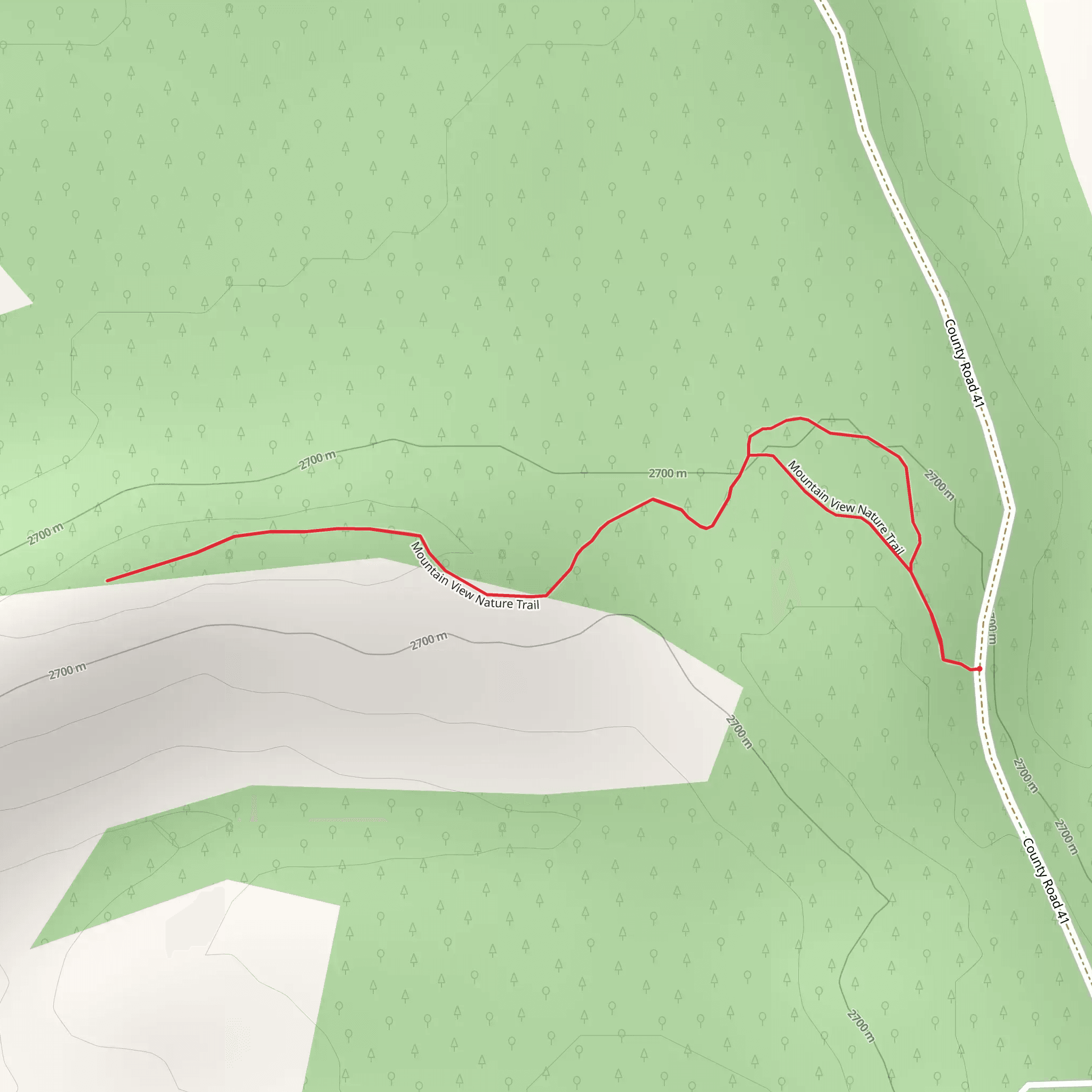 Mountain View Nature Loop Trail mobile static map