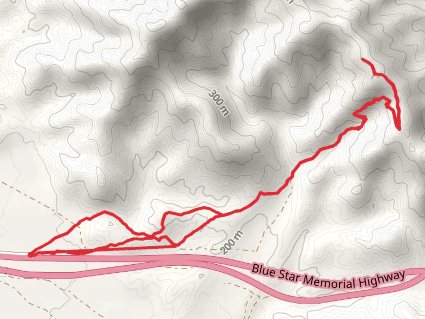 An image depicting the trail North Frontage Road Loop and its surrounding area.