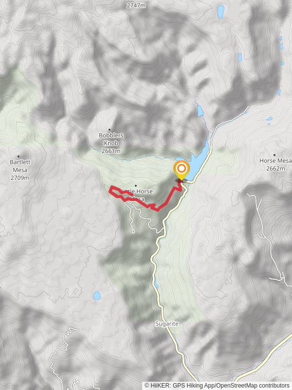 Ponderosa Ridge Trail - Lake Maloya mobile static map
