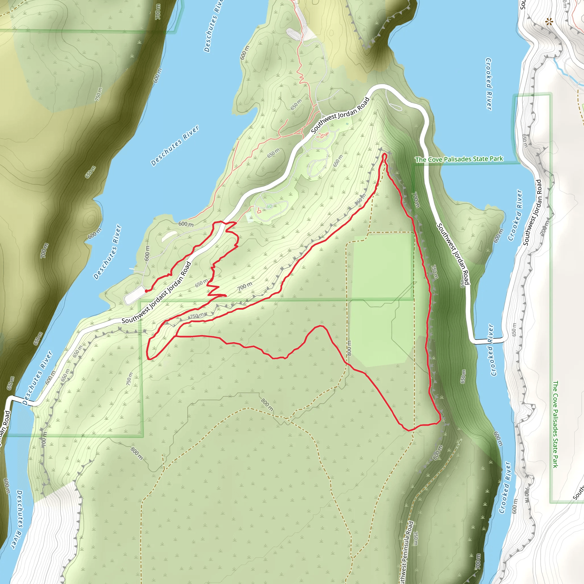Tam-a-láu Loop Trail mobile static map
