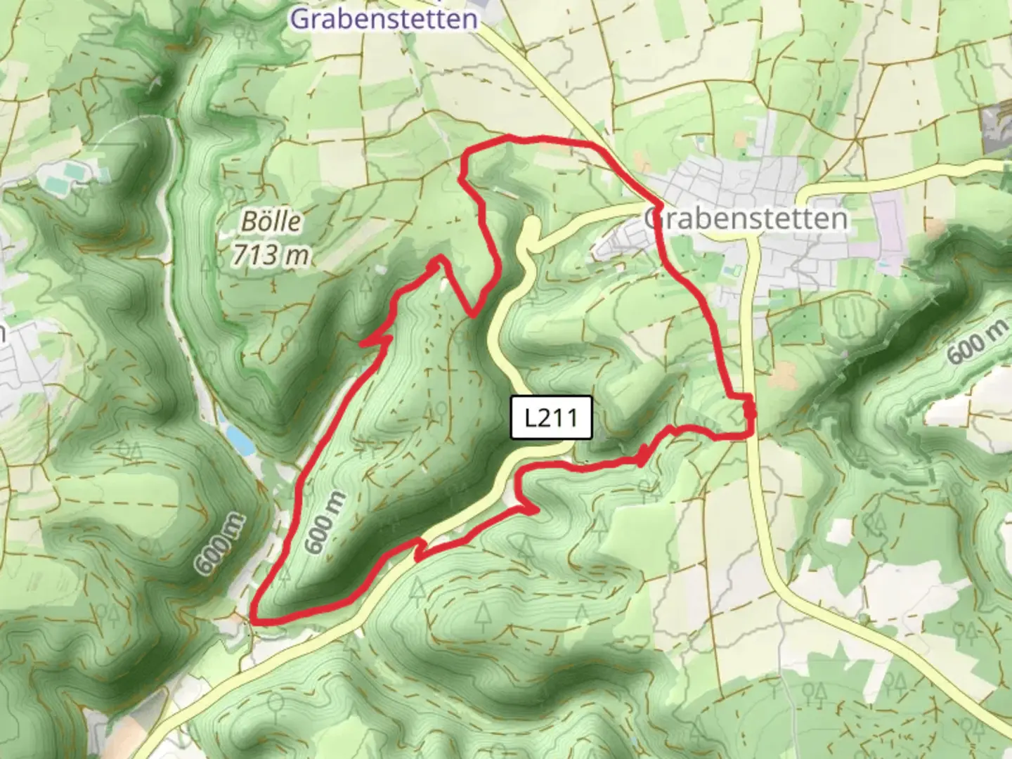 An image depicting the trail Sauweg Loop and its surrounding area.