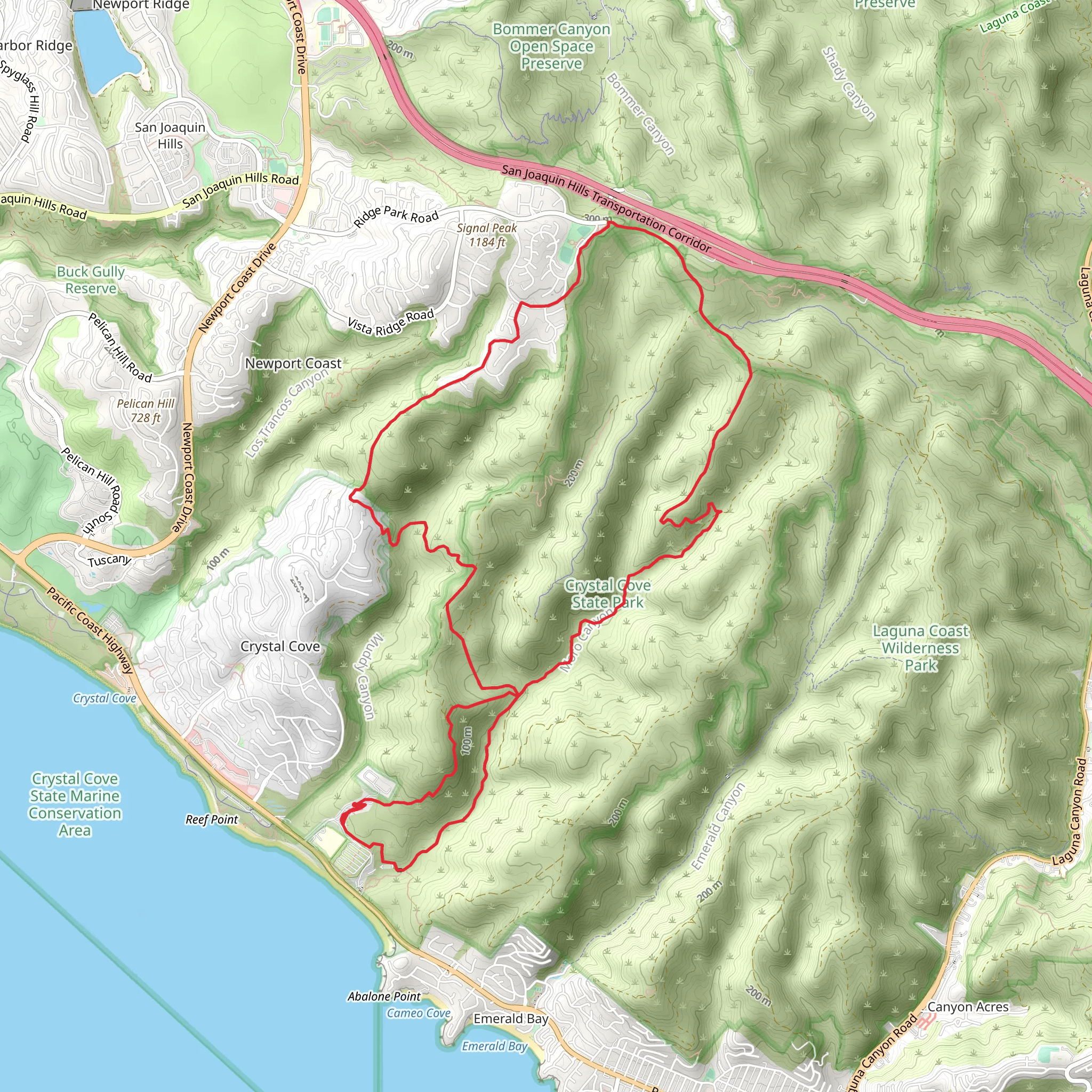Pacific Ridge Trail and Moro Canyon Loop Trail mobile static map