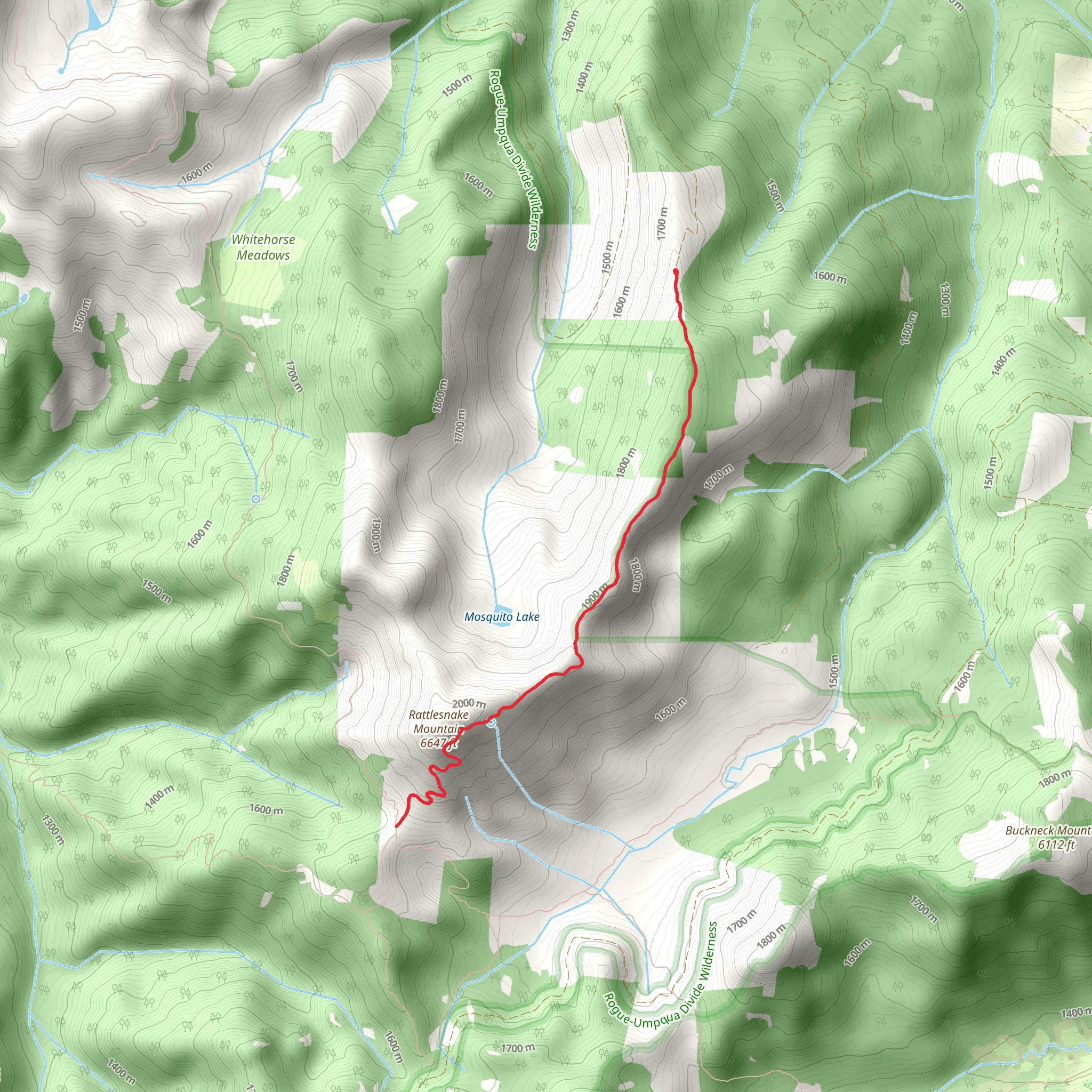 Rattlesnake Mountain Trail mobile static map