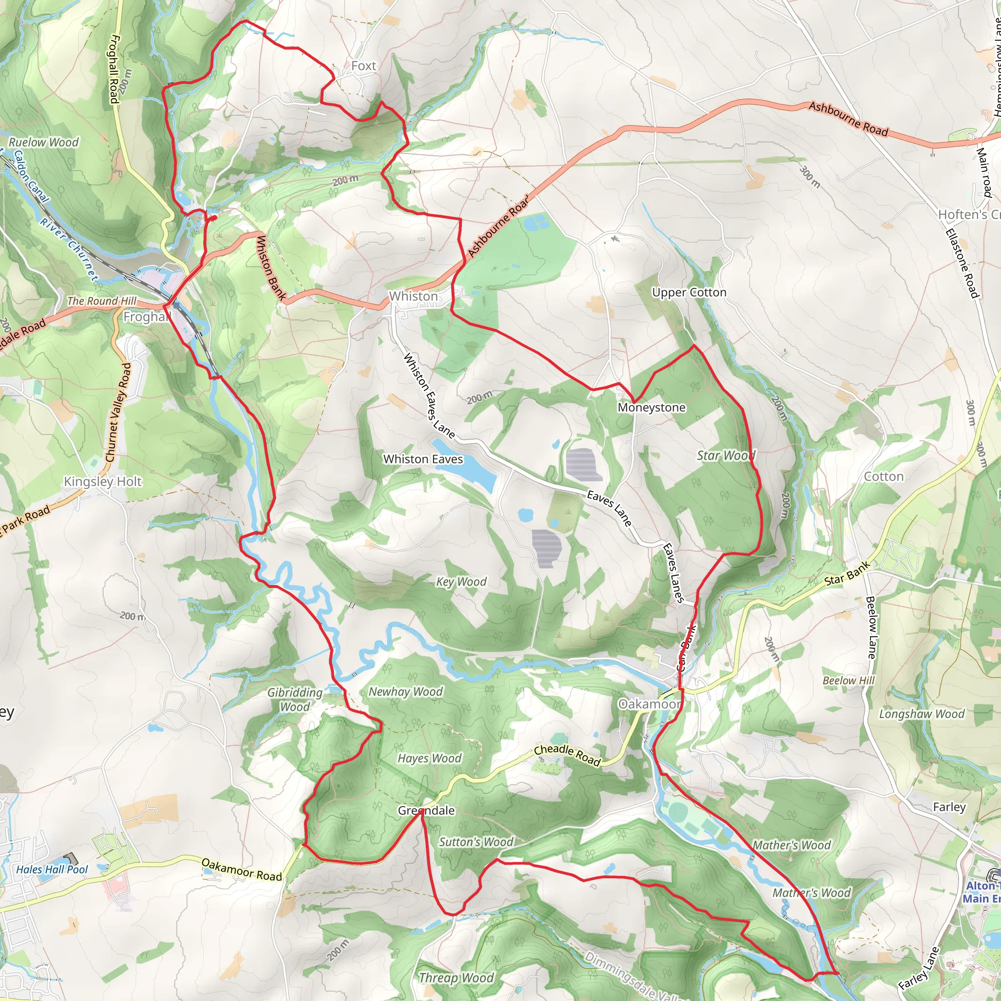 Churnet Valley Geotrail mobile static map