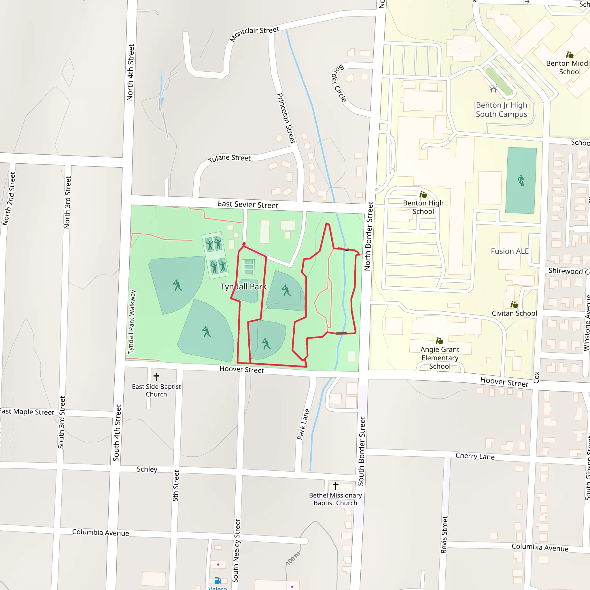 Tyndall Park Walkway Loop mobile static map