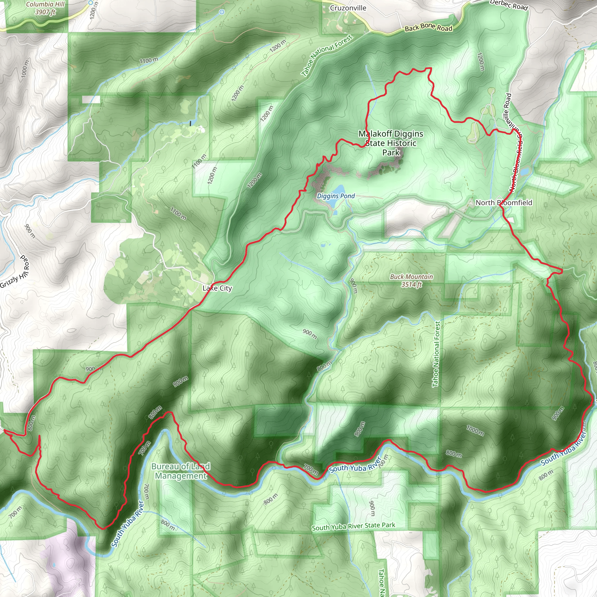 Rim, Missouri Bar and South Yuba Loop Trail mobile static map
