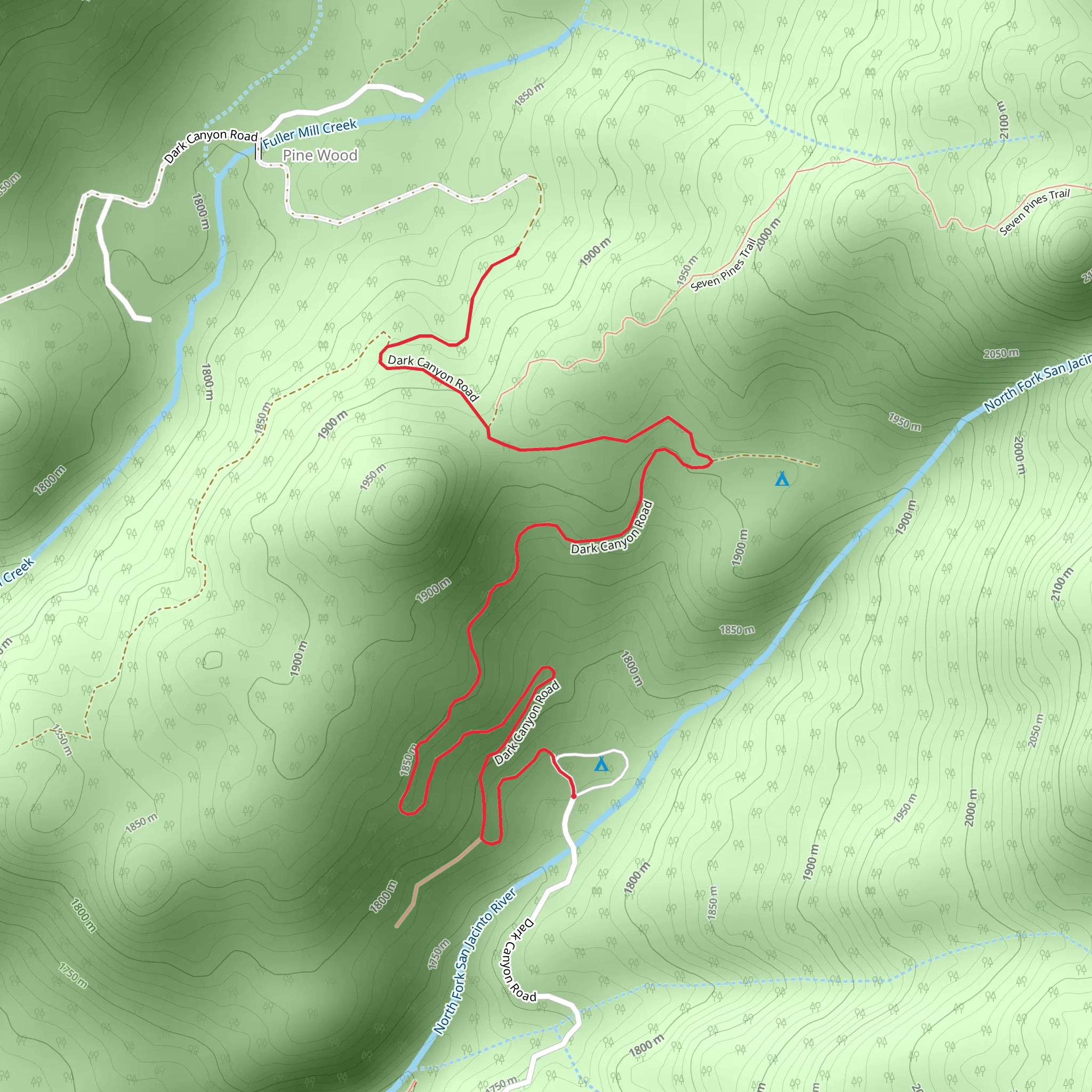 Dark Canyon Road mobile static map