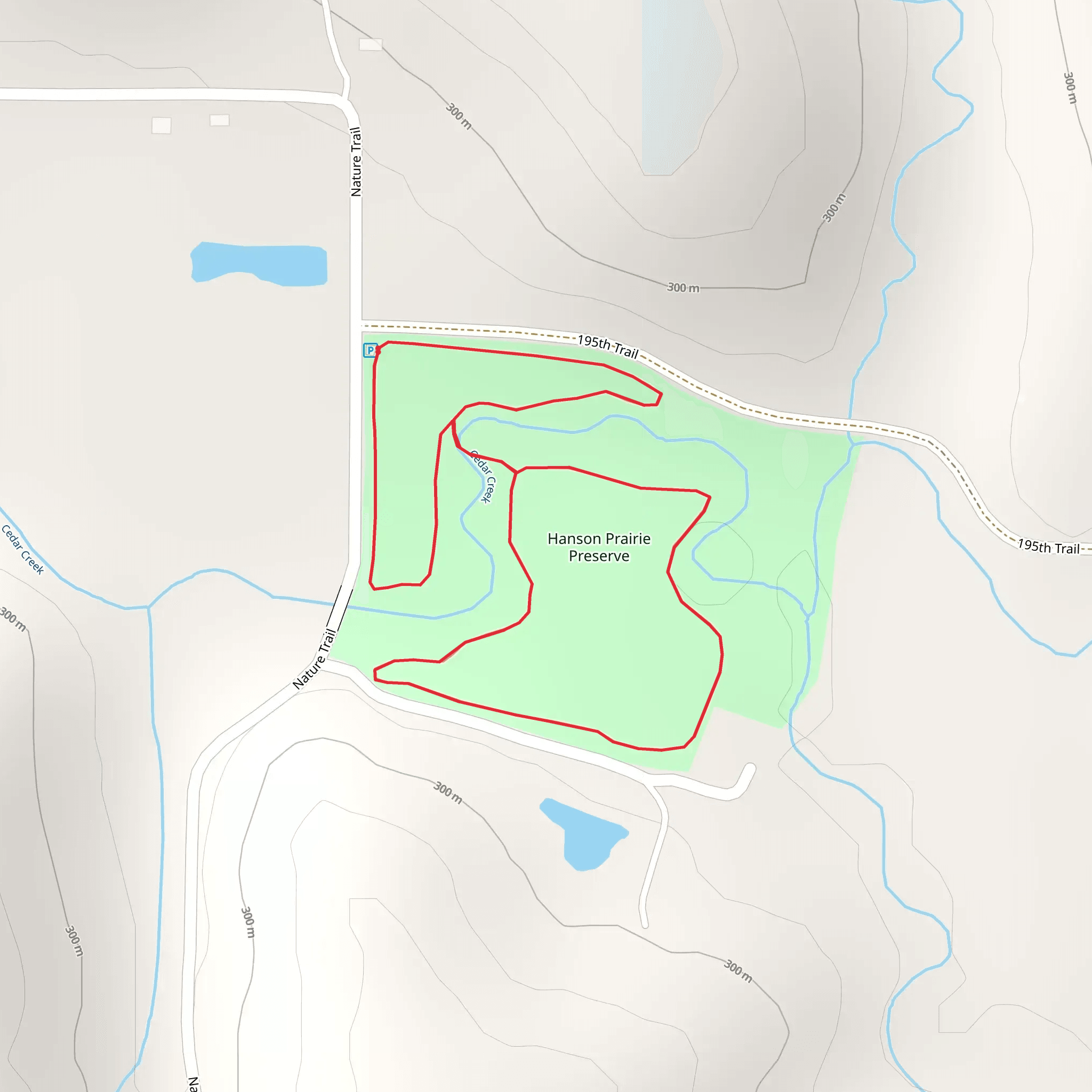 Hanson Prairie Preserve Loop mobile static map