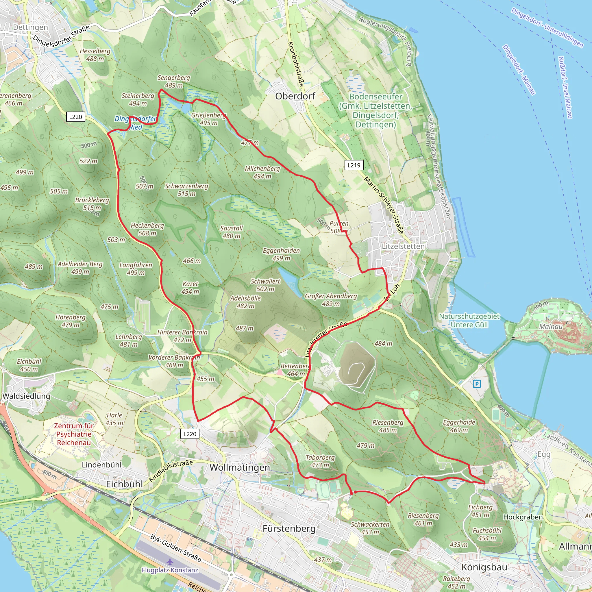 Riesenberg and Litzelstetten Loop mobile static map