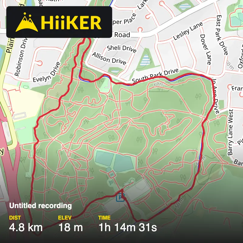 A map preview of the recording Untitled recording.