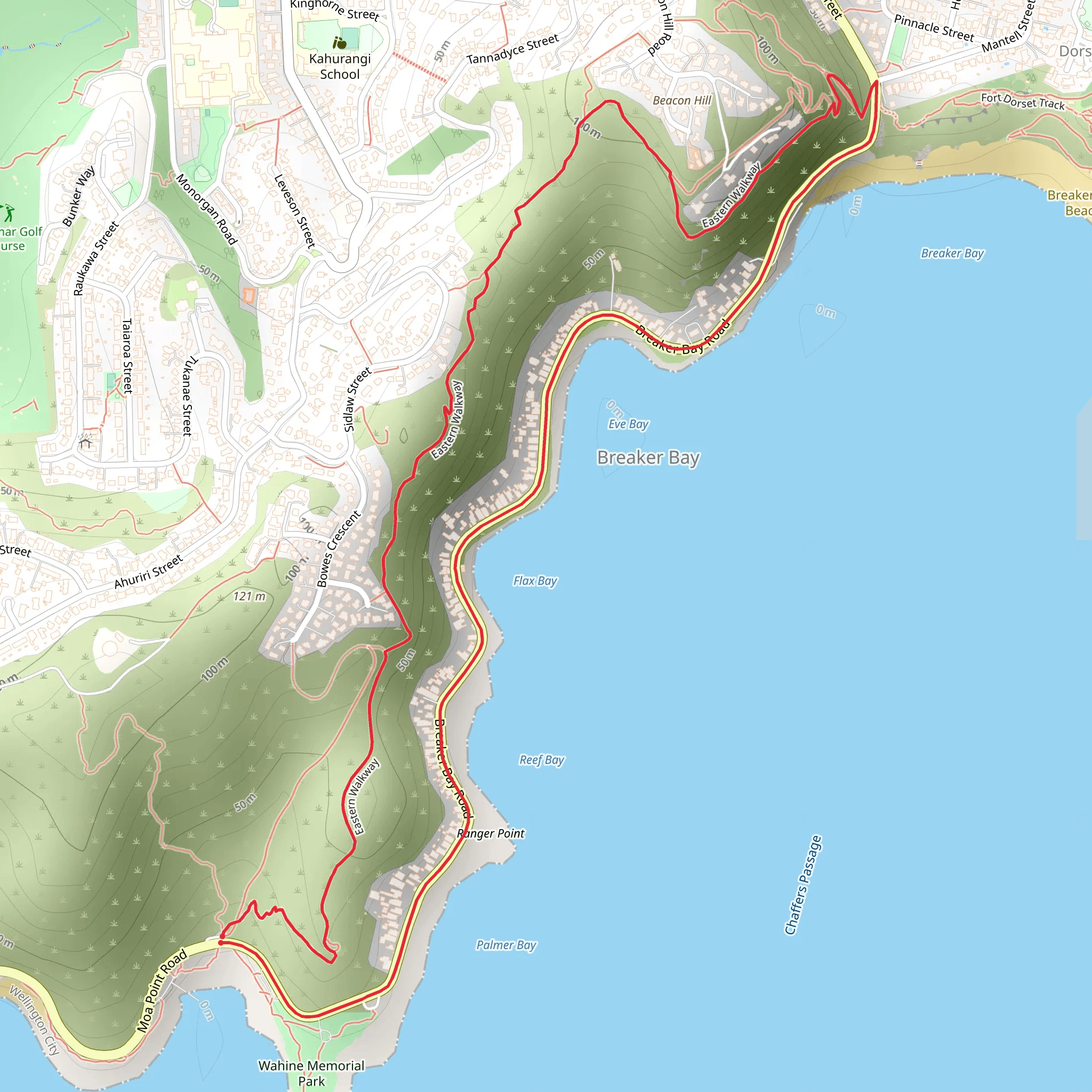 Eastern Walkway mobile static map