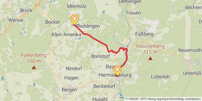 Heidschnuckenweg stage 8 Map