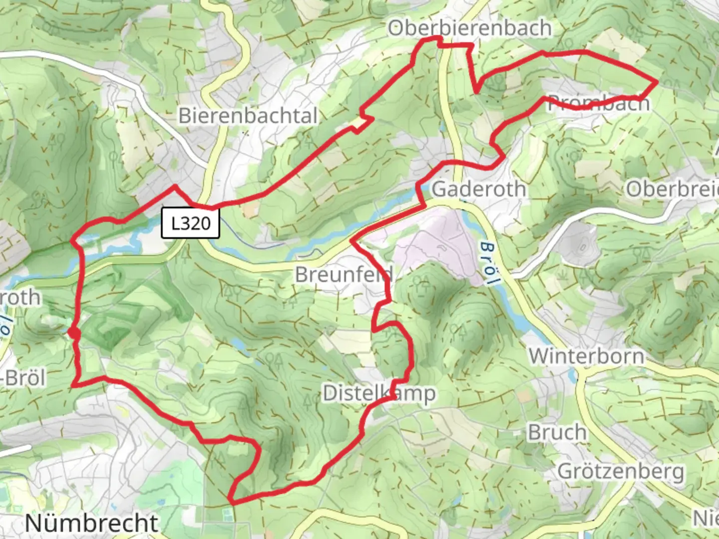 An image depicting the trail Rundweg Schlosssblicke Turmroute and Klangpfad and its surrounding area.
