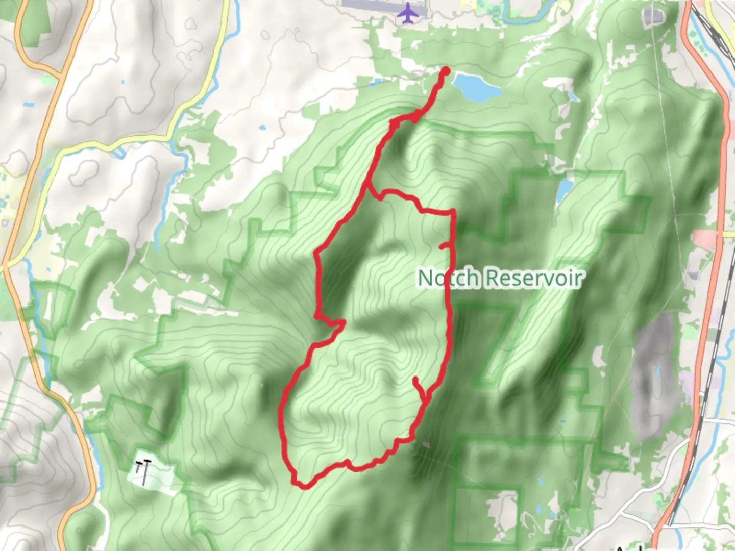 An image depicting the trail Mount Prospect, Stony Ledge, Mount Williams Loop and its surrounding area.