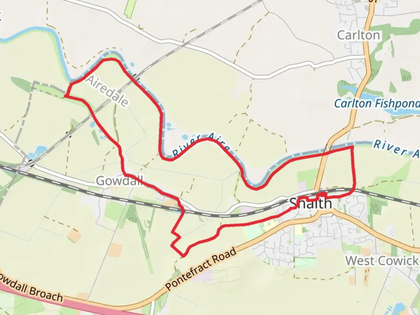 An image depicting the trail Snaith and Gowdall Loop Walk and its surrounding area.