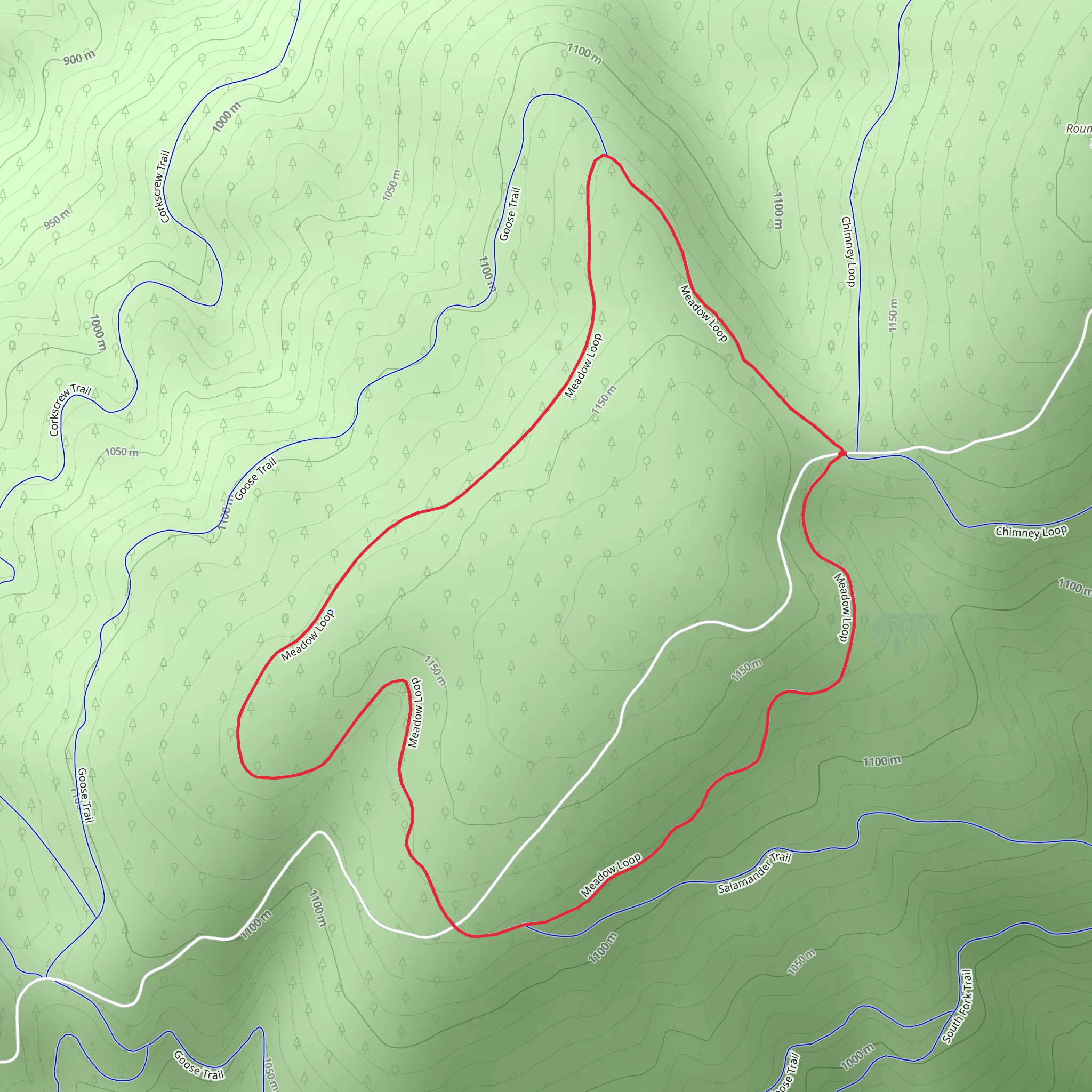 Meadow Loop mobile static map