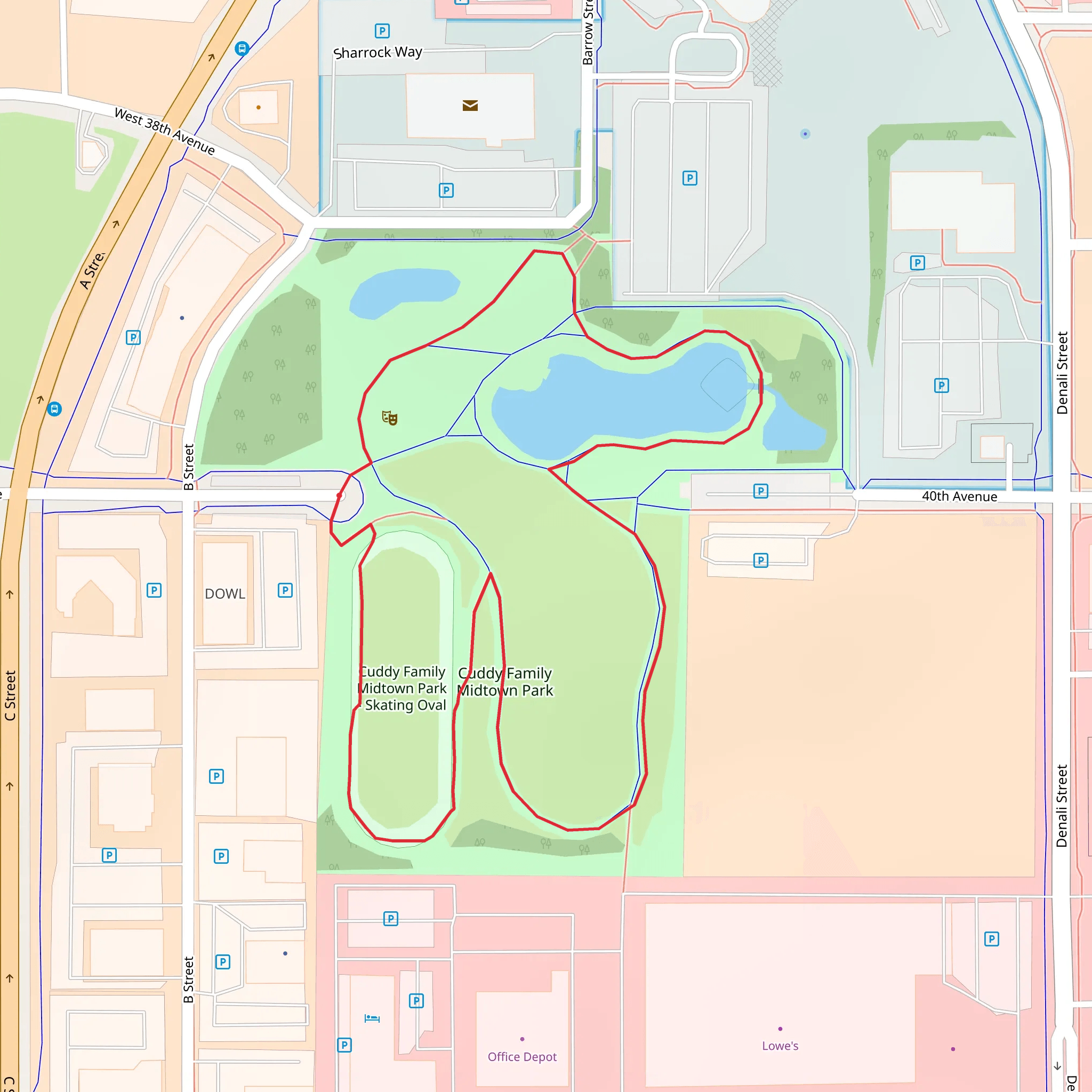 Cuddy Family Midtown Park Loop mobile static map
