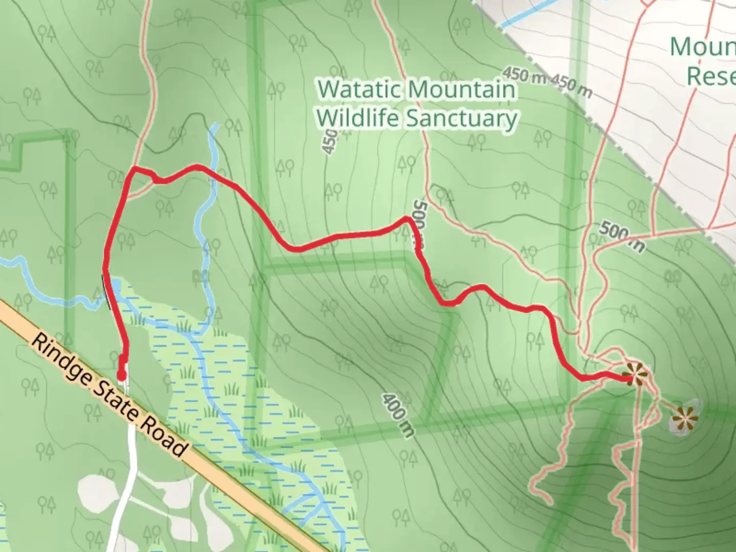 An image depicting the trail Mount Watatic Trail and its surrounding area.