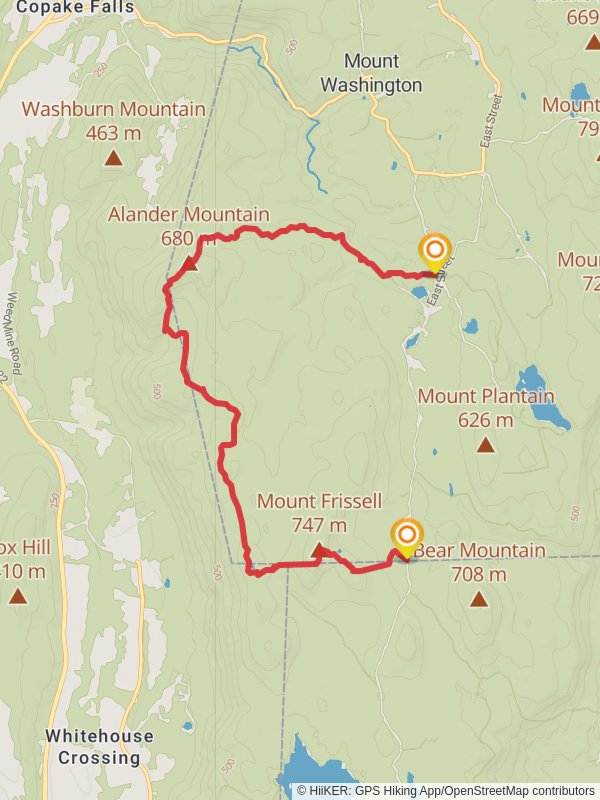 Round Mountain, Mount Frissell and Alander Mountain via Appalachian Trail