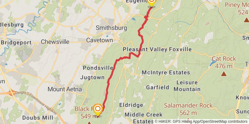 Appalachian Trail Section Hike - Caledonia State Park To Harpers Ferry stage 3 Map