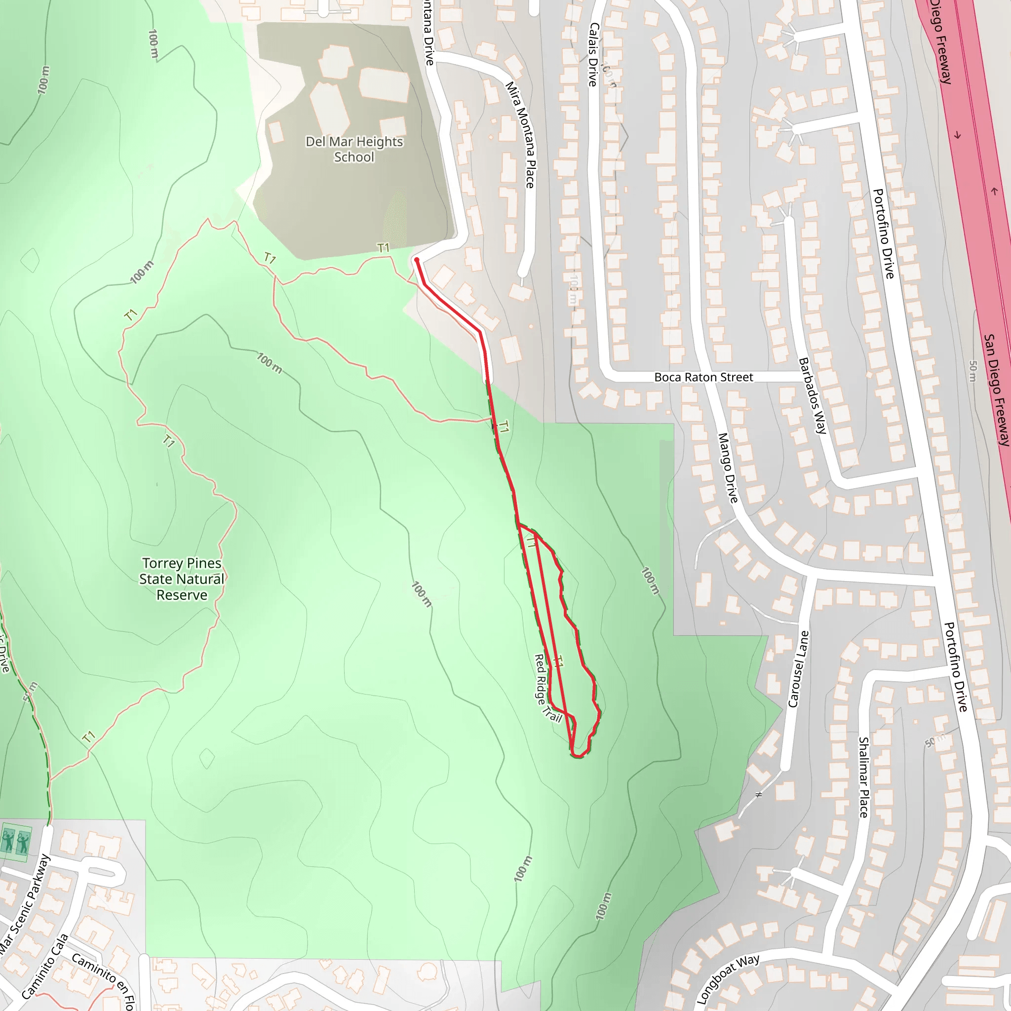 Red Ridge Loop Trail mobile static map