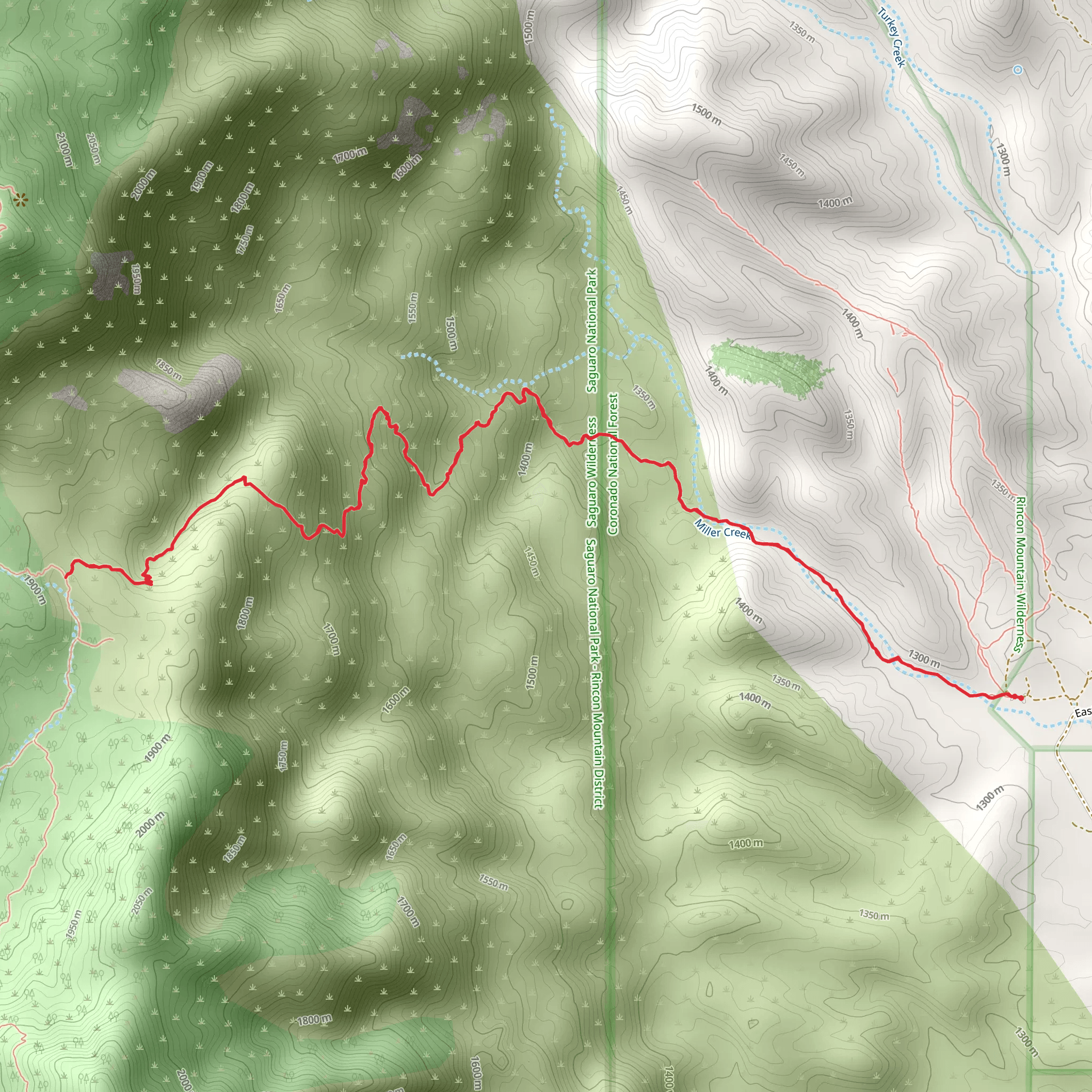 Miller Creek Trail mobile static map