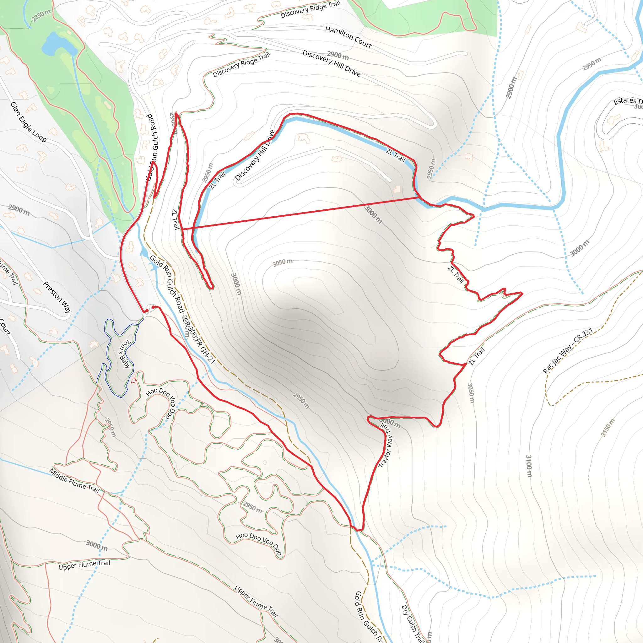 ZL and Traylor Way Loop Trail mobile static map