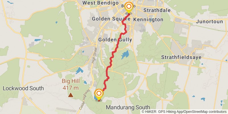Goldfields Track stage 10 Map