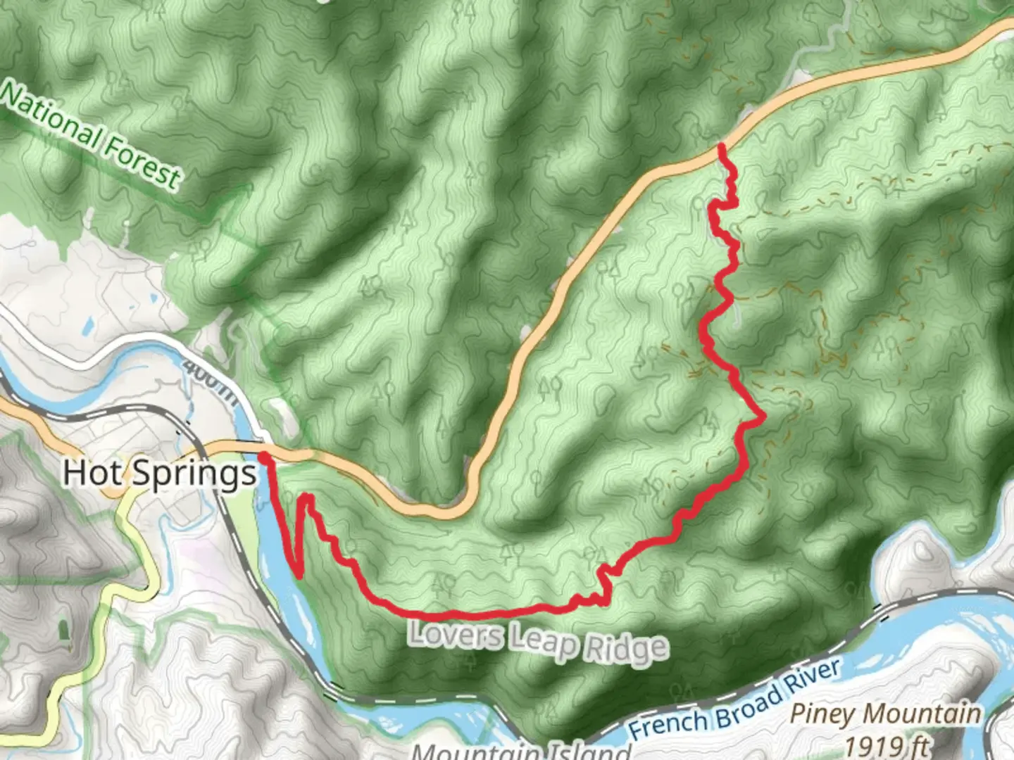 An image depicting the trail Pump Gap and Tanyard Gap via Appalachian Trail and its surrounding area.