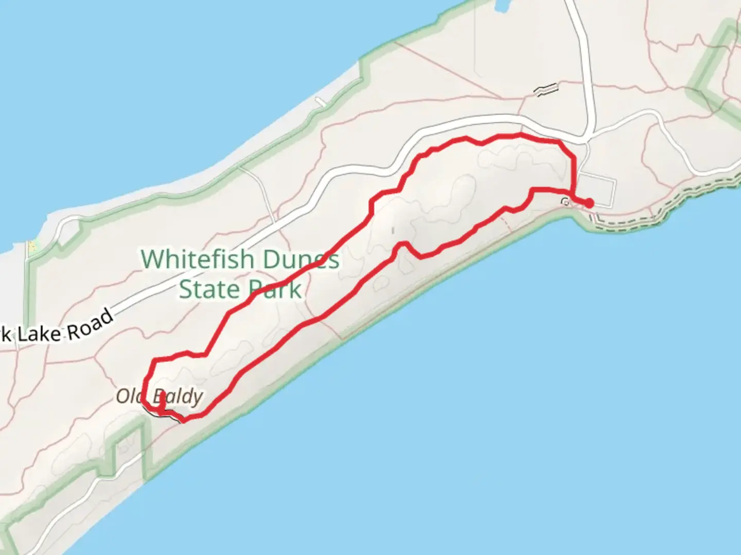 An image depicting the trail Old Baldy Loop and its surrounding area.