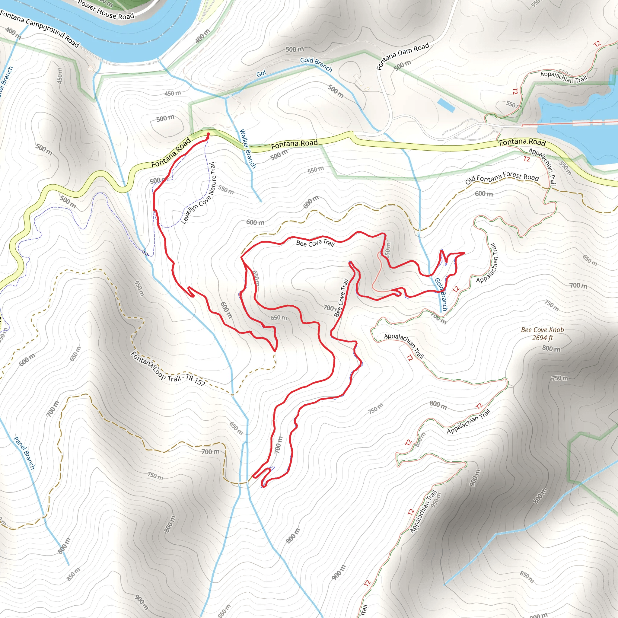 Bee Cove via Lewellyn Cove Trail mobile static map