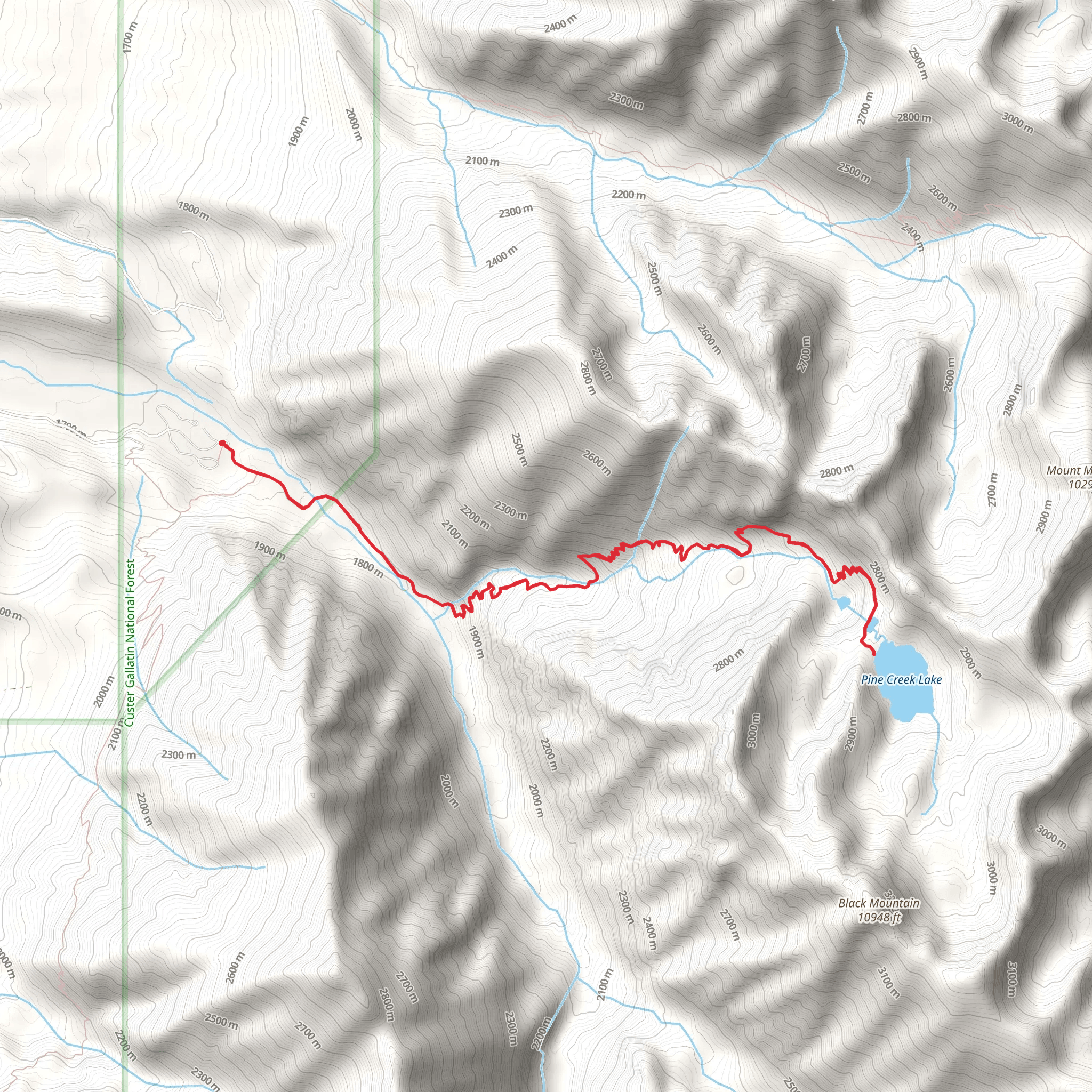 Pine Creek Lake mobile static map