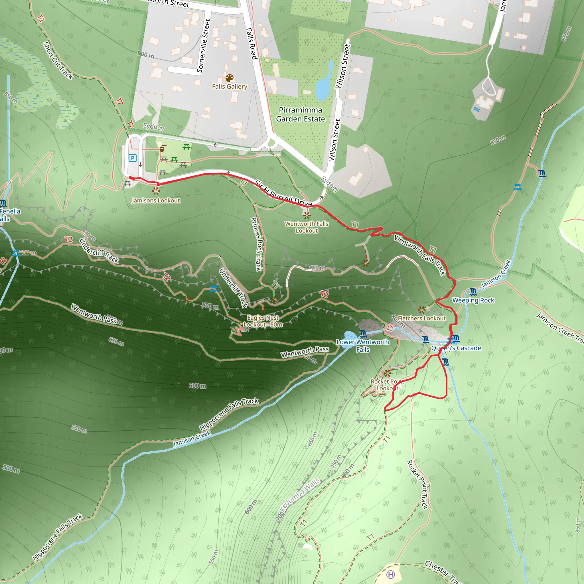 Rocket Point Lookout Track mobile static map