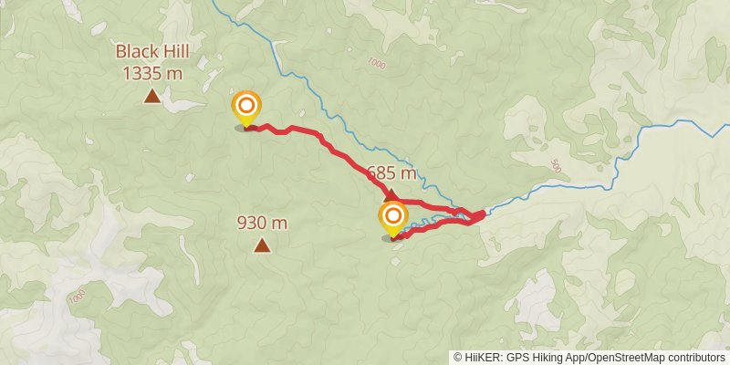 Black Hill Track via Wharfedale Track stage 3 Map