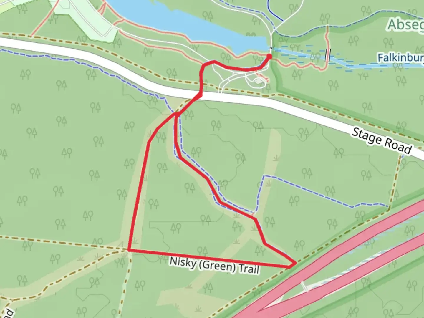 An image depicting the trail South Shore and Nisky Green Loop Trail and its surrounding area.