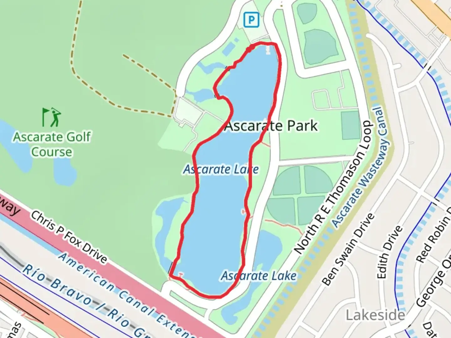 An image depicting the trail Ascarate Lake Loop and its surrounding area.