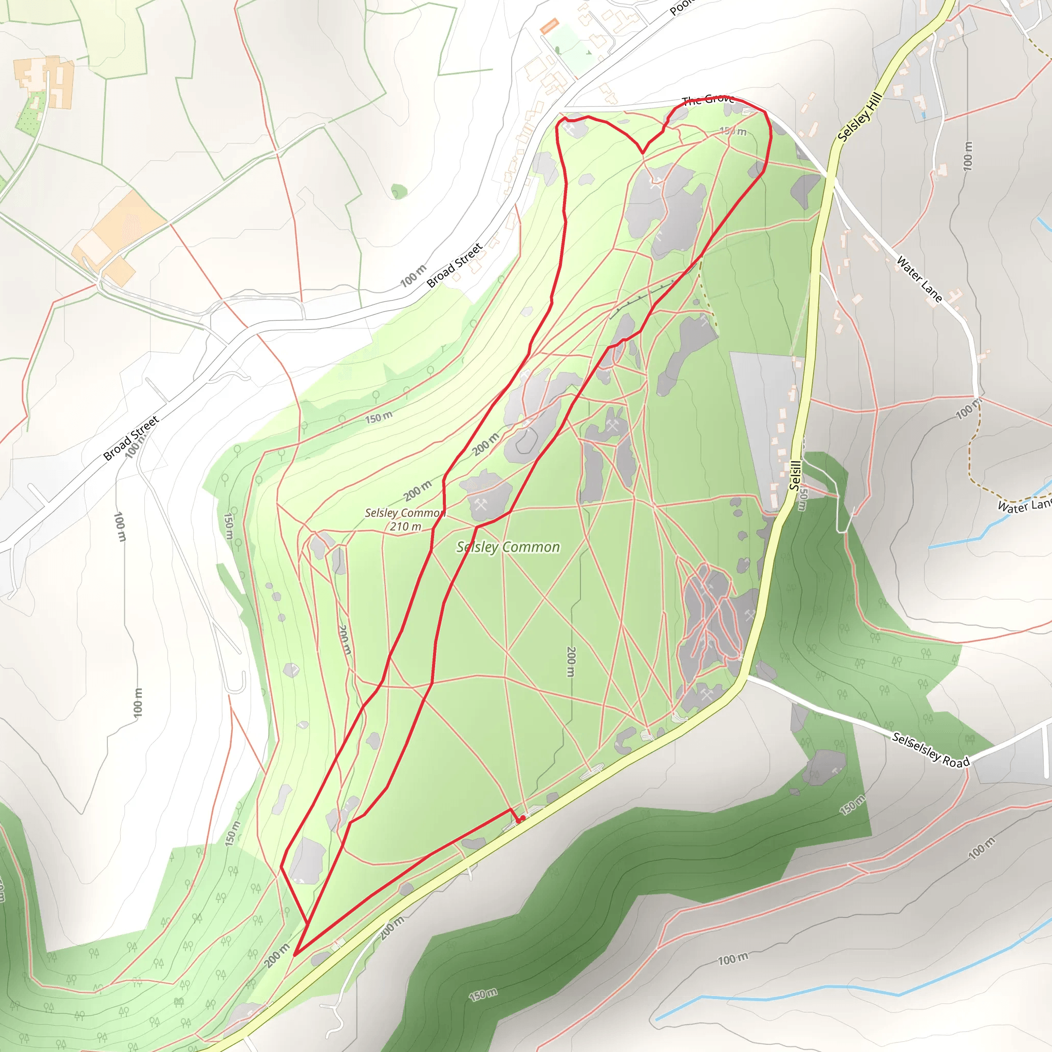 Selsley Common Loop mobile static map