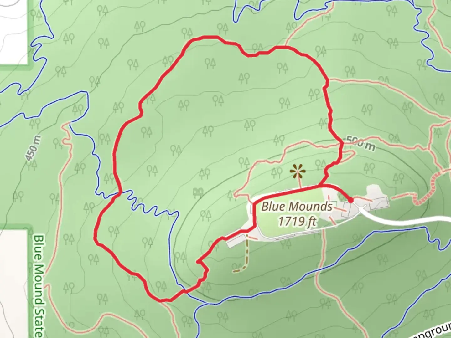 An image depicting the trail Flint Rock Nature Loop Trail and its surrounding area.