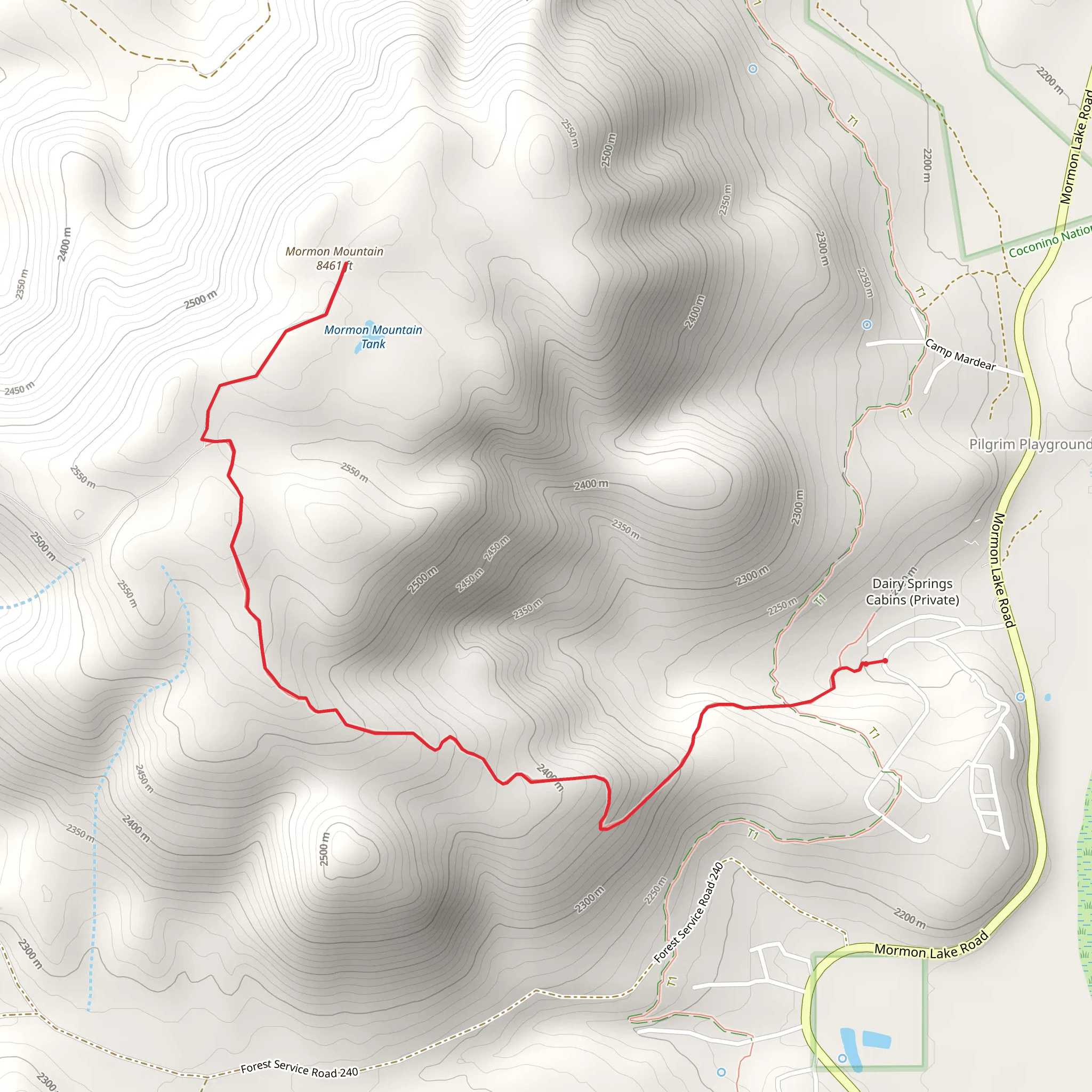 Mormon Mountain Trail mobile static map
