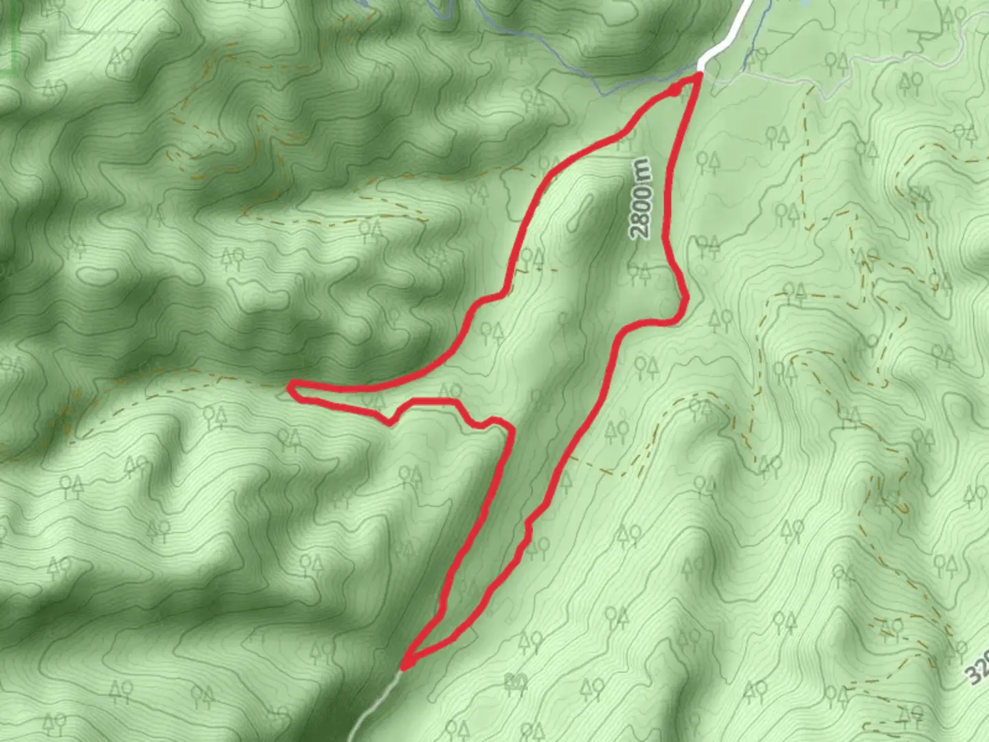 An image depicting the trail West and South St Louis Creek Loop and its surrounding area.